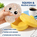 【Blind Box】2026 New Glitter Dumpling Squishy with Steamer Box, Soft Sensory Fidget Steamed Bun Squeeze Tool for Adult Stress & Anxiety Relief,