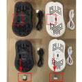2.4G Wireless Mouse with RGB Backlit 6-Button 3-Speed DPI Type C Rechargeable Ergonomic Honeycomb Design Gaming Mouse