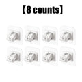 A Set of 8PCS Transparent Drapery Hooks,Curtain Rod Brackets with Clips,Rod Hanging,Adjustable Rods Holder,Multipurposefor Curtain Rod Hooks for Livingroom Bathroom Kitchen Bedroom Toilet Apartment.