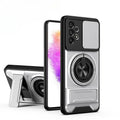 Rotating Ring Phone Case, Compatible with Samsung 25/24/23/22/21 Ultra, High-End Design, Practical Stand Case, TPU+PC Armor Shell, with Camera Protector, Unisex, Military-Grade Protective Case
