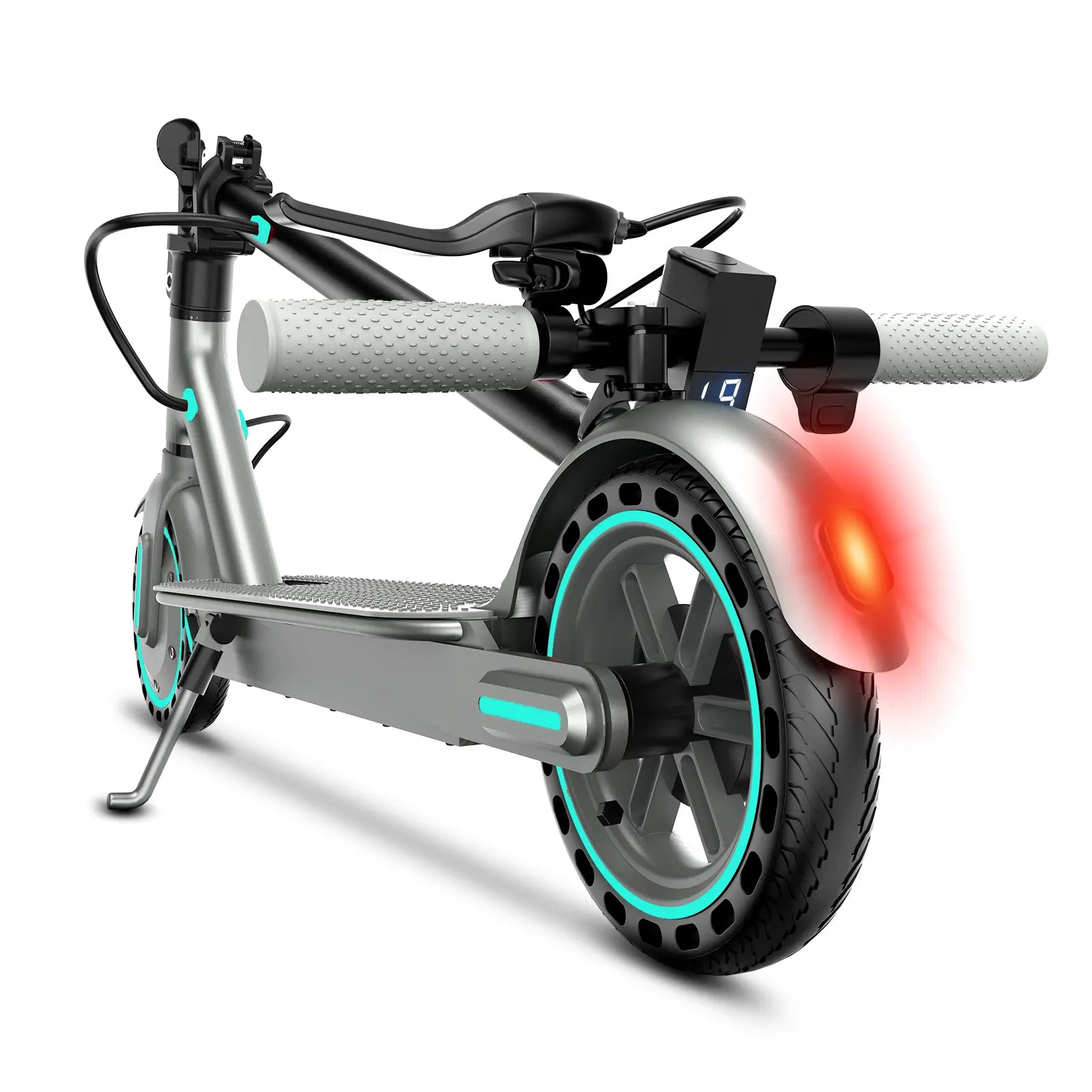 28MPH Max Speed D8 Pro Electric Scooter 8.5-Inch Explosion-Proof Tires 350W Brushless Motor 7.8Ah Battery 265 Lbs Max Load 3 Speed Modes Foldable Portable Front Rear Lights City Commuter App Smart Control