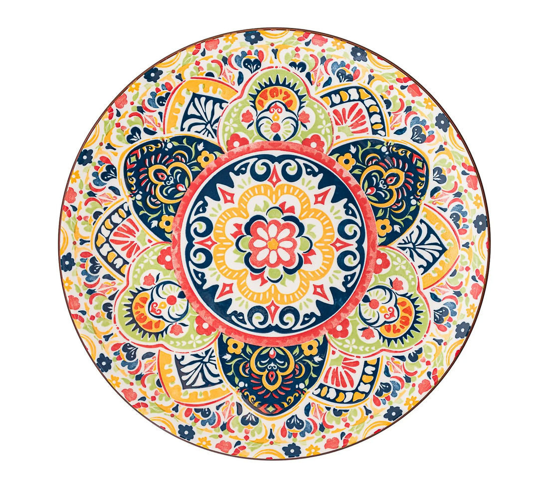 10 Strawberry Street Set of 6 Fiesta Bloom Dinner Plates