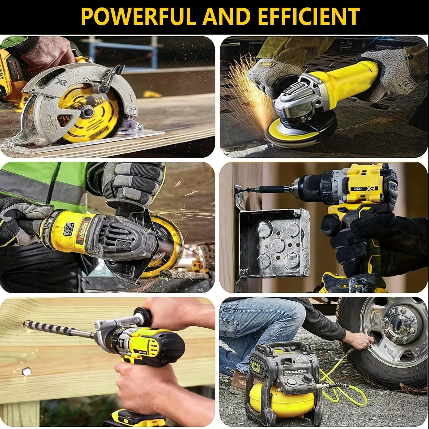20V Max 8.0Ah Lithium Replacement Battery for Dewalt Cordless Power Tools - Compatible with Dewalt DCB208, DCB200, DCB206, DCB205, DCB204 Models