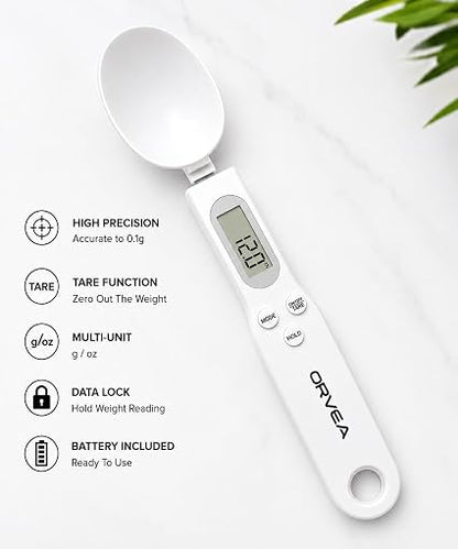 GramIQ Kitchen Electric Digital Weighing Spoon, Food Weight Measuring Digital Spoon Scale