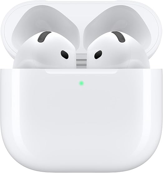 Apple AirPods 4 Wireless Earbuds,Sweat and Water Resistant, USB-C Charging Case, Up to 30 Hours of Battery Life,