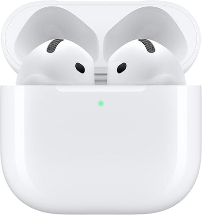 Apple AirPods 4 Wireless Earbuds,Sweat and Water Resistant, USB-C Charging Case, Up to 30 Hours of Battery Life,