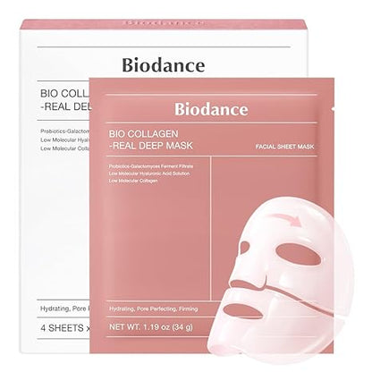 BIODANCE Bio-Collagen Real Deep Mask, Hydrating Overnight Hydrogel Face Mask,