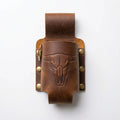 Handmade Full Grain Crazy Horse Leather Drinkware Holster for Belt - 12Oz Hands-Free Beer Can Holder for BBQ, Camping, Gifts for Men