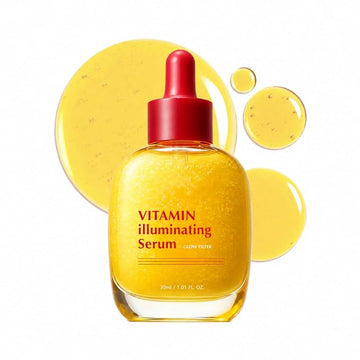Vitamin C Illuminating Face Serum with Niacinamide & Hyaluronic Acid, Vitamin E | Brightening for Dark Spots, Uneven Tone & Dull Skin .