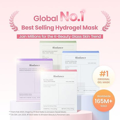 BIODANCE Bio-Collagen Real Deep Mask, Hydrating Overnight Hydrogel Face Mask,