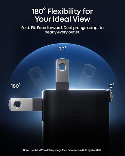 Anker Nano Smart Display Charger, 45W Max Fast Charger USB C for iPhone 17 | 180°