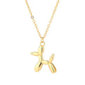 Silver Color Cute Animal Balloon Dog Necklaces Creative Pendant Clavicle Chain Necklace Ladies Girl Jewelry Dropshipping