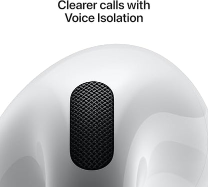 Apple AirPods 4 Wireless Earbuds,Sweat and Water Resistant, USB-C Charging Case, Up to 30 Hours of Battery Life,