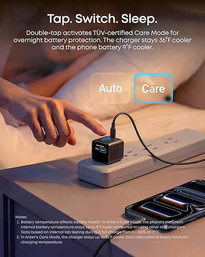 Anker Nano Smart Display Charger, 45W Max Fast Charger USB C for iPhone 17 | 180°