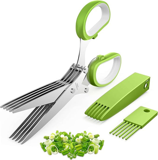 2026 Upgraded Herb Scissors, Effortless Herb Shears Cutter Tool with Sharp Stainless Steel Blades for Fresh Herbs