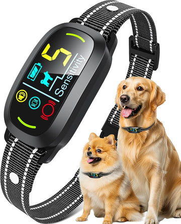 Smart AI Bark Collar for Large Medium Small Dogs, Anti Barking Device with 5 Training Modes, Exclusive Forced Bark-Stopping