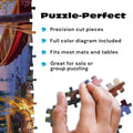 - Canoe Lake 1000 Piece Puzzle for Adults - Jigsaw Puzzles – Darrell Bush Cabin Sunset Artwork with Poster – Challenging Outdoor Nature Scene
