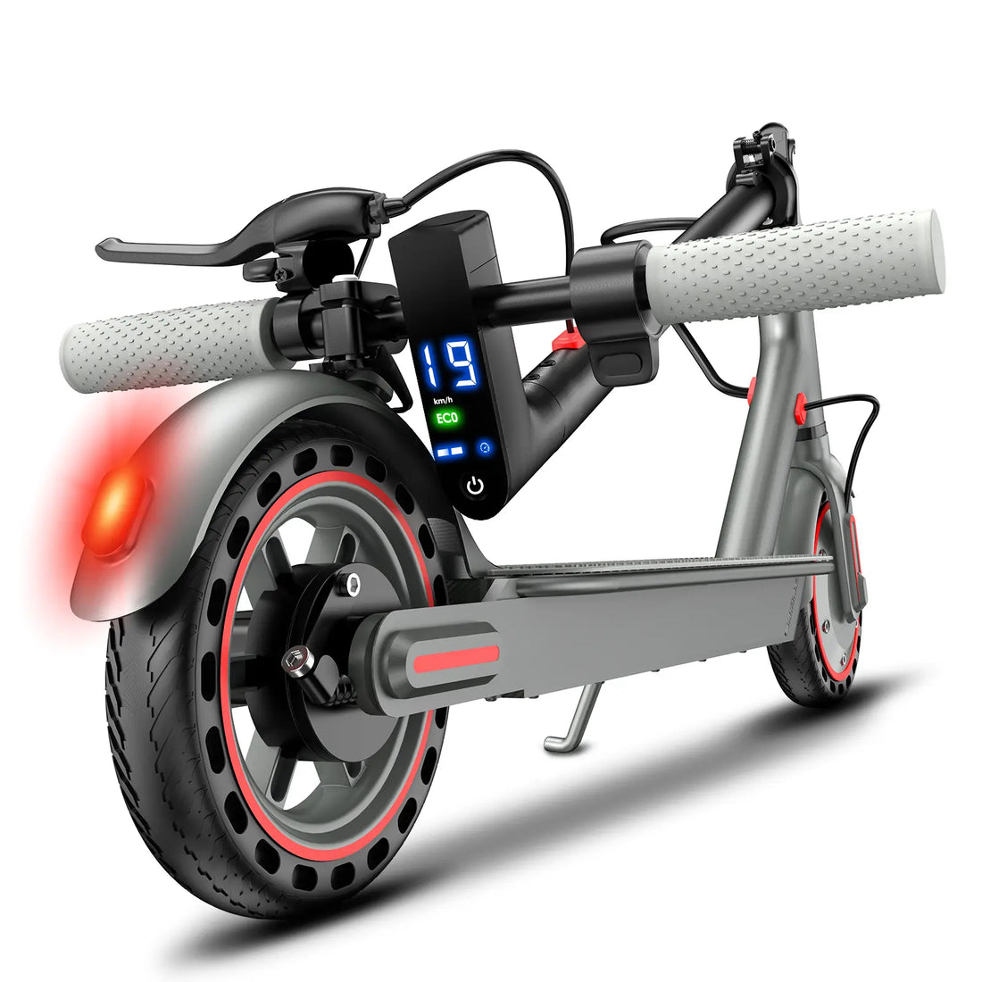 28MPH Max Speed D8 Pro Electric Scooter 8.5-Inch Explosion-Proof Tires 350W Brushless Motor 7.8Ah Battery 265 Lbs Max Load 3 Speed Modes Foldable Portable Front Rear Lights City Commuter App Smart Control