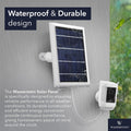 Solar Panel Compatible with Ring Spotlight Cam/Plus/Pro Battery, Stick up Cam/Pro & Outdoor Cam plus Battery - Continuous Power for Ring Surveillance Camera (1-Pack, White)