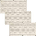 Pegboard Value Pack - (3) Pack of  16-Inch Tall X 32-Inch Wide Horizontal Metal Wallboards for Home & Garage Tool Storage Organization (Beige Pegboard)