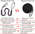 Bungee Dock Lines for Boats, Quick Connect No Knots, Shock Absorbing Mooring Lines, Boating Gifts for Men, Boat Accessories for Pontoon, Bass Boat, Jet Ski