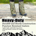 Unisex Adjustable Outdoor Snake-Resistant Leg Gaiters, Abrasion-Resistant Durable Fabric Protective Gear for Hunting, Hiking