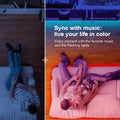 50 FT LED Strip Lights,Bluetooth LED Lighting for Bedroom, Color Changing Light Strip with Music Sync, Phone Controller and IR Remote(App+Remote +Mic)