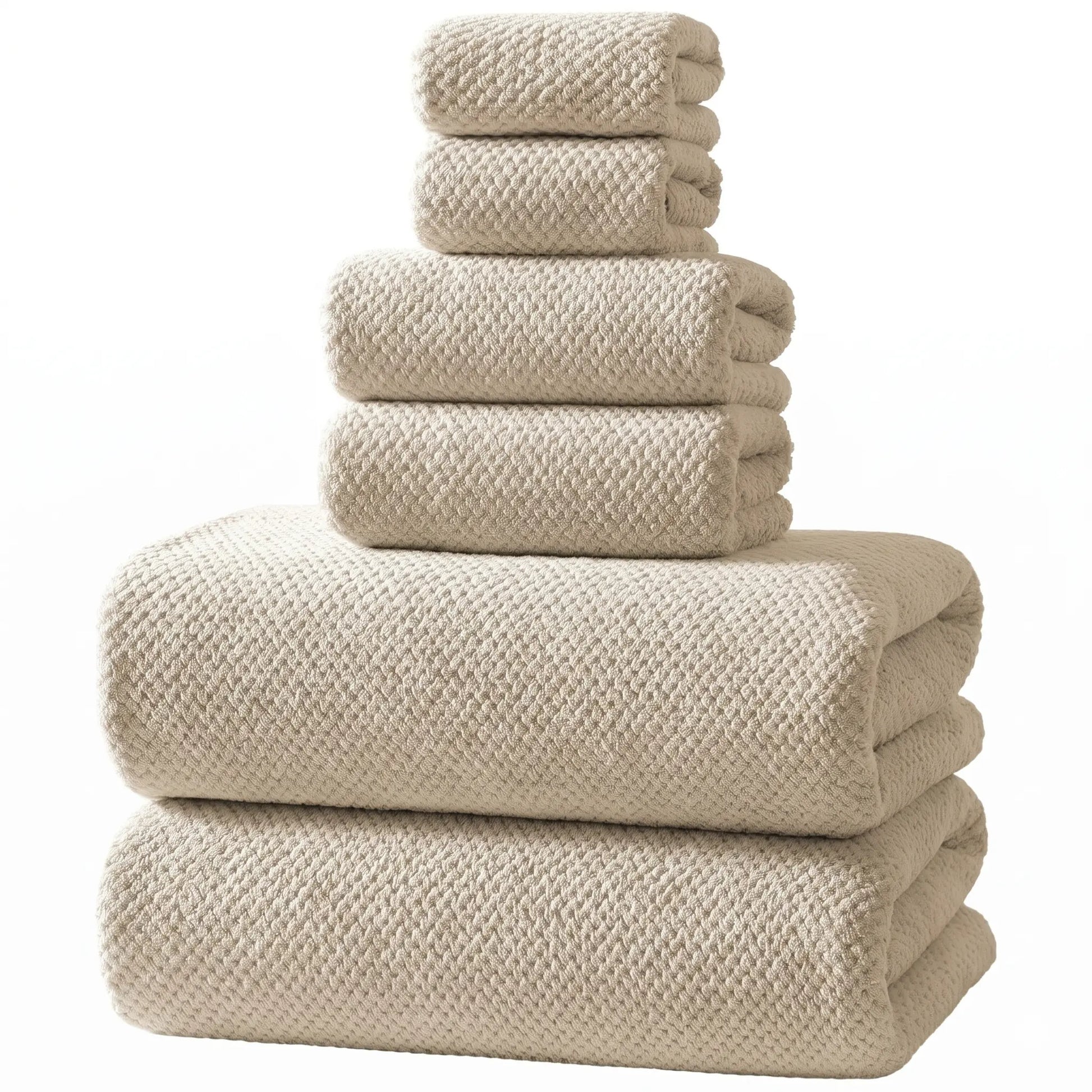 REDKISS Black Towel Set: a 6-Piece Set of Premium, Soft Bath Towels. This Ultra-Absorbent, Luxurious 6-Piece Set Includes 2 Bath Towels, 2 Hand Towels, and 2 Face Towels, Perfect for Everyday Use in Bathrooms, Gyms, Hotels, and Spas.