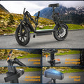 Foldable Electric Scooter with Seat and Basket, 500W Peak Motor, 48V/10.4Ah Rechargeable Battery, LED Headlight, Rear Disc Brakes, Dual Shock Absorbers, Adjustable Height, Customizable Size, 22MPH Max Speed, 28Miles Max Range