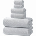 REDKISS Black Towel Set: a 6-Piece Set of Premium, Soft Bath Towels. This Ultra-Absorbent, Luxurious 6-Piece Set Includes 2 Bath Towels, 2 Hand Towels, and 2 Face Towels, Perfect for Everyday Use in Bathrooms, Gyms, Hotels, and Spas.