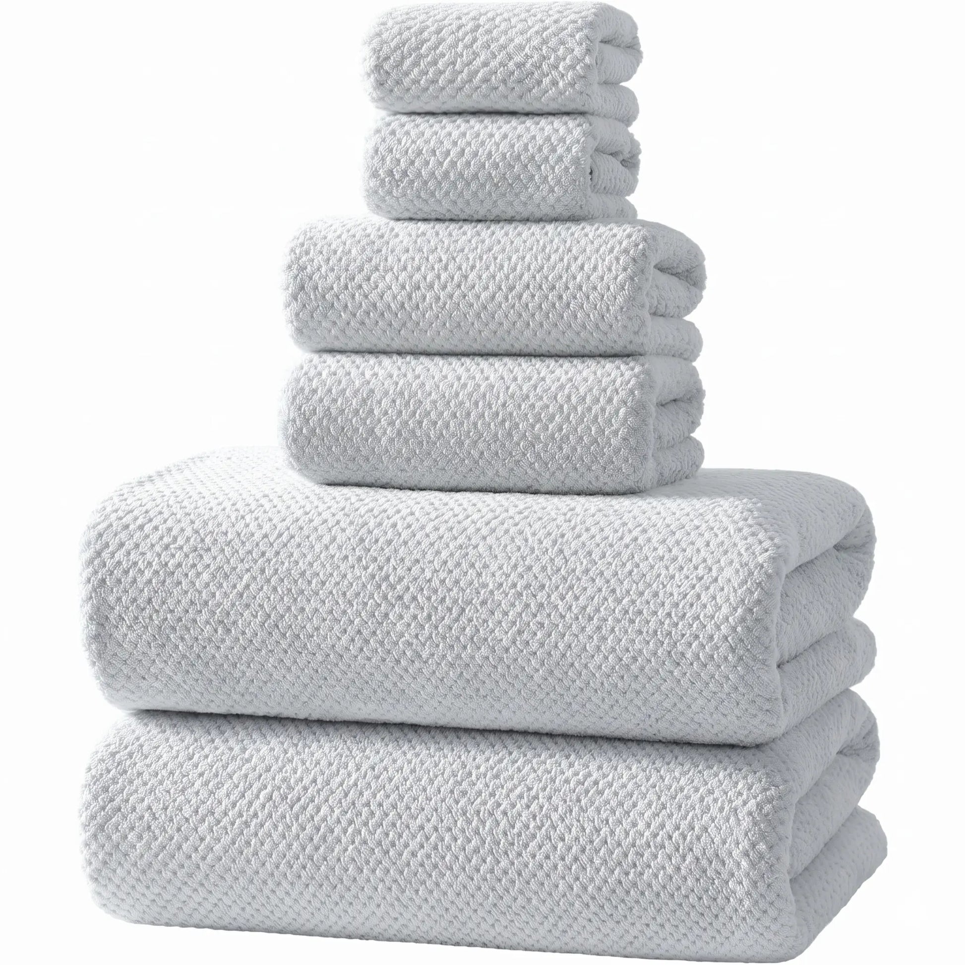 REDKISS Black Towel Set: a 6-Piece Set of Premium, Soft Bath Towels. This Ultra-Absorbent, Luxurious 6-Piece Set Includes 2 Bath Towels, 2 Hand Towels, and 2 Face Towels, Perfect for Everyday Use in Bathrooms, Gyms, Hotels, and Spas.