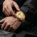 【Dealsforyoudays】Luxury Polygon Men'S Business Watch Waterproof Luminous Calendar Premium Metal Texture Gift Box Included for Men