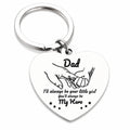 Father’S Day Gift - Dad Gifts from Daughter for Birthday Christmas Valentine’S Day, I'Ll Always Be Your Little Girl, You Will Always Be My Hero Daddy Keychain, Father Daughter Keyring