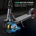 28MPH Max Speed D8 Pro Electric Scooter 8.5-Inch Explosion-Proof Tires 350W Brushless Motor 7.8Ah Battery 265 Lbs Max Load 3 Speed Modes Foldable Portable Front Rear Lights City Commuter App Smart Control